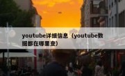 youtube详细信息（youtube数据都在哪里查）