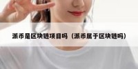 派币是区块链项目吗（派币属于区块链吗）