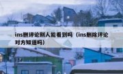 ins删评论别人能看到吗（ins删除评论对方知道吗）