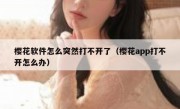 樱花软件怎么突然打不开了（樱花app打不开怎么办）