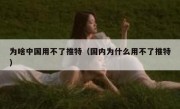 为啥中国用不了推特（国内为什么用不了推特）