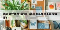 派币靠什么赚钱的呢（派币怎么样是不是传销币）