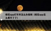 樱花app打不开怎么办视频（樱花app怎么看不了了）