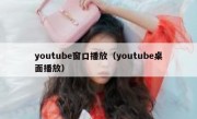 youtube窗口播放（youtube桌面播放）