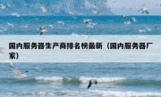 国内服务器生产商排名榜最新（国内服务器厂家）