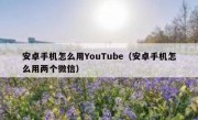 安卓手机怎么用YouTube（安卓手机怎么用两个微信）
