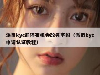 派币kyc前还有机会改名字吗（派币kyc申请认证教程）