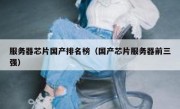 服务器芯片国产排名榜（国产芯片服务器前三强）