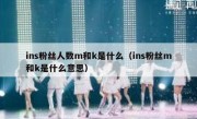 ins粉丝人数m和k是什么（ins粉丝m和k是什么意思）
