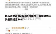 最新退休政策2023表格图片（最新退休年龄最新规定2021）