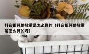 抖音视频播放量是怎么算的（抖音视频播放量是怎么算的呀）