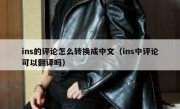 ins的评论怎么转换成中文（ins中评论可以翻译吗）