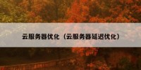 云服务器优化（云服务器延迟优化）