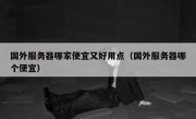 国外服务器哪家便宜又好用点（国外服务器哪个便宜）