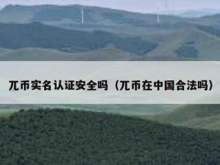 兀币实名认证安全吗（兀币在中国合法吗）