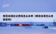 樱花动漫忘记密码怎么办啊（樱花动漫怎么找回密码）