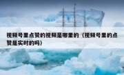 视频号里点赞的视频是哪里的（视频号里的点赞是实时的吗）
