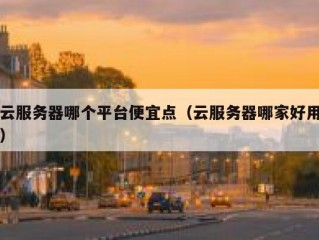 云服务器哪个平台便宜点（云服务器哪家好用）