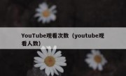 YouTube观看次数（youtube观看人数）