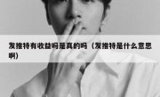 发推特有收益吗是真的吗（发推特是什么意思啊）