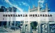 抖音加赞怎么加不上去（抖音赞上不去怎么办）