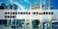 派币注册名字修改方法（派币app重新登录步骤详解）