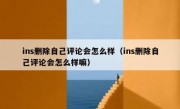 ins删除自己评论会怎么样（ins删除自己评论会怎么样嘛）