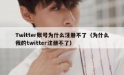 Twitter账号为什么注册不了（为什么我的twitter注册不了）