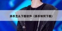 派币怎么下载软件（派币如何下载）