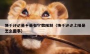 快手评论是不是有字数限制（快手评论上限是怎么回事）