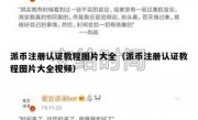派币注册认证教程图片大全（派币注册认证教程图片大全视频）