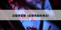 云服务容器（云服务器的用法）