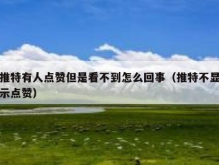 推特有人点赞但是看不到怎么回事（推特不显示点赞）