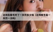 沧州车限号开了一天罚多少钱（沧州限号是一天罚一次吗）