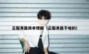 云服务器简单理解（云服务器干啥的）