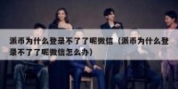 派币为什么登录不了了呢微信（派币为什么登录不了了呢微信怎么办）