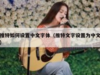 推特如何设置中文字体（推特文字设置为中文）