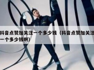 抖音点赞加关注一个多少钱（抖音点赞加关注一个多少钱啊）