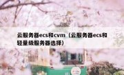 云服务器ecs和cvm（云服务器ecs和轻量级服务器选择）