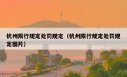杭州限行规定处罚规定（杭州限行规定处罚规定图片）