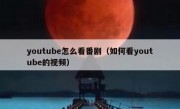 youtube怎么看番剧（如何看youtube的视频）