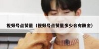 视频号点赞量（视频号点赞量多少会有酬金）