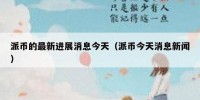 派币的最新进展消息今天（派币今天消息新闻）