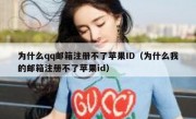 为什么qq邮箱注册不了苹果ID（为什么我的邮箱注册不了苹果id）