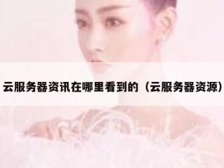 云服务器资讯在哪里看到的（云服务器资源）