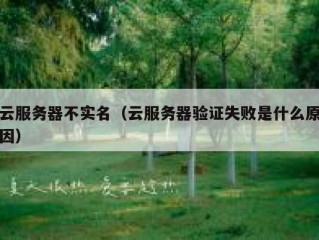 云服务器不实名（云服务器验证失败是什么原因）