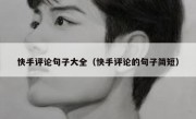 快手评论句子大全（快手评论的句子简短）