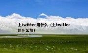 上twitter用什么（上twitter用什么加）