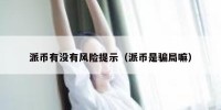 派币有没有风险提示（派币是骗局嘛）