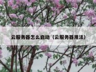 云服务器怎么启动（云服务器用法）